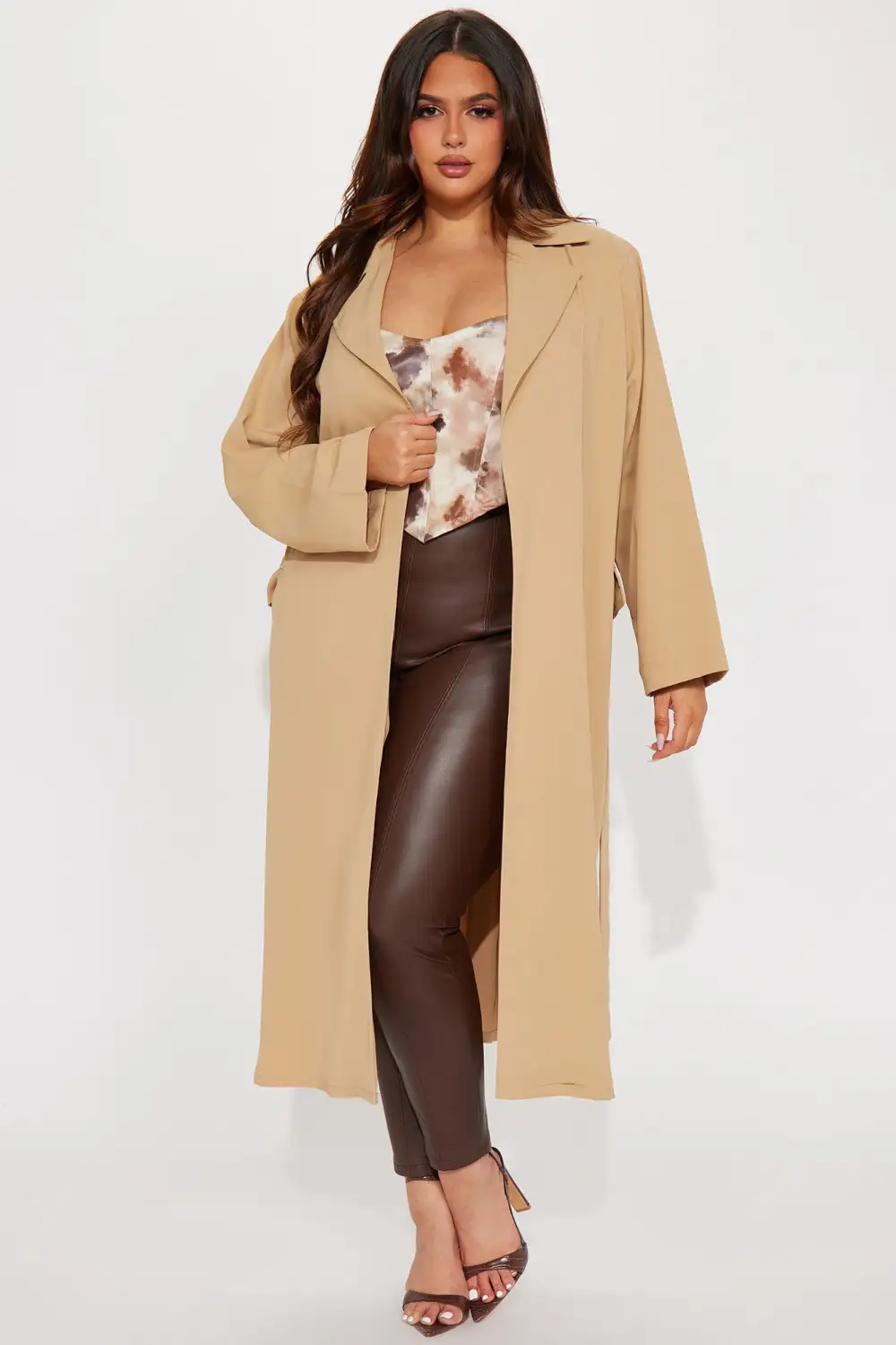 Mia Light Weight Trench Coat - Khaki