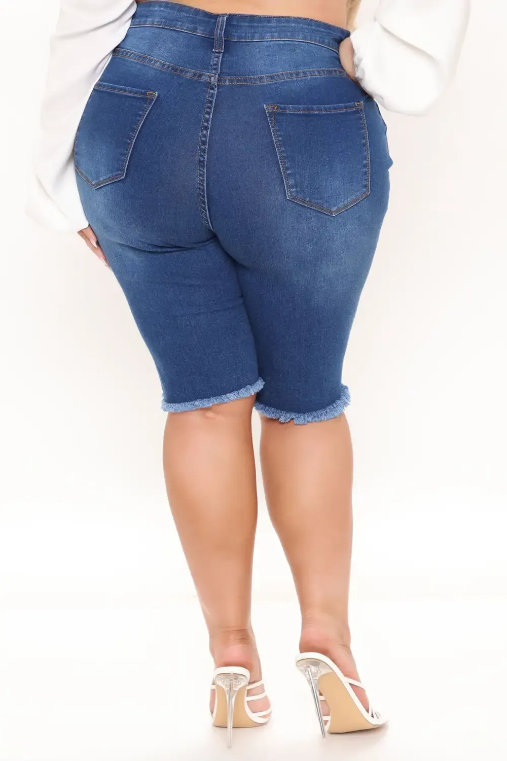 Against All Odds Bermuda Shorts - Medium Blue Wash