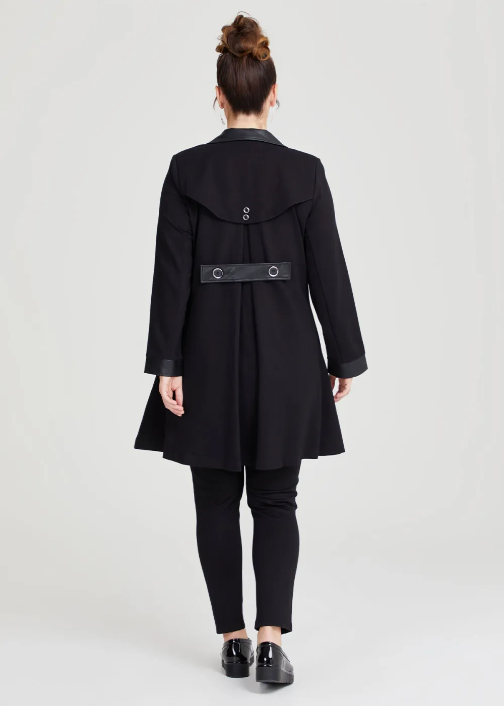 Bamboo Ponte & Faux Leather Jacket