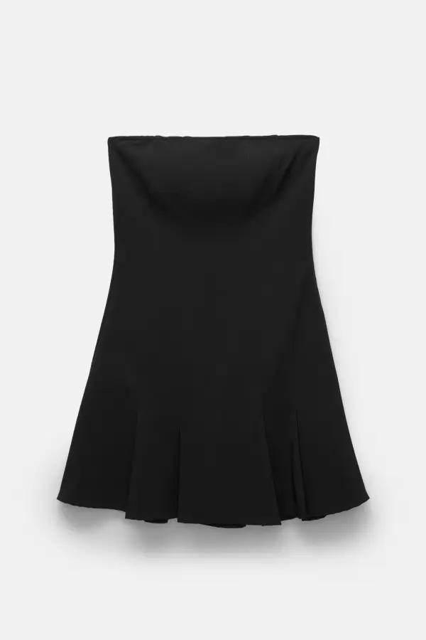 Vestido corto palabra de honor