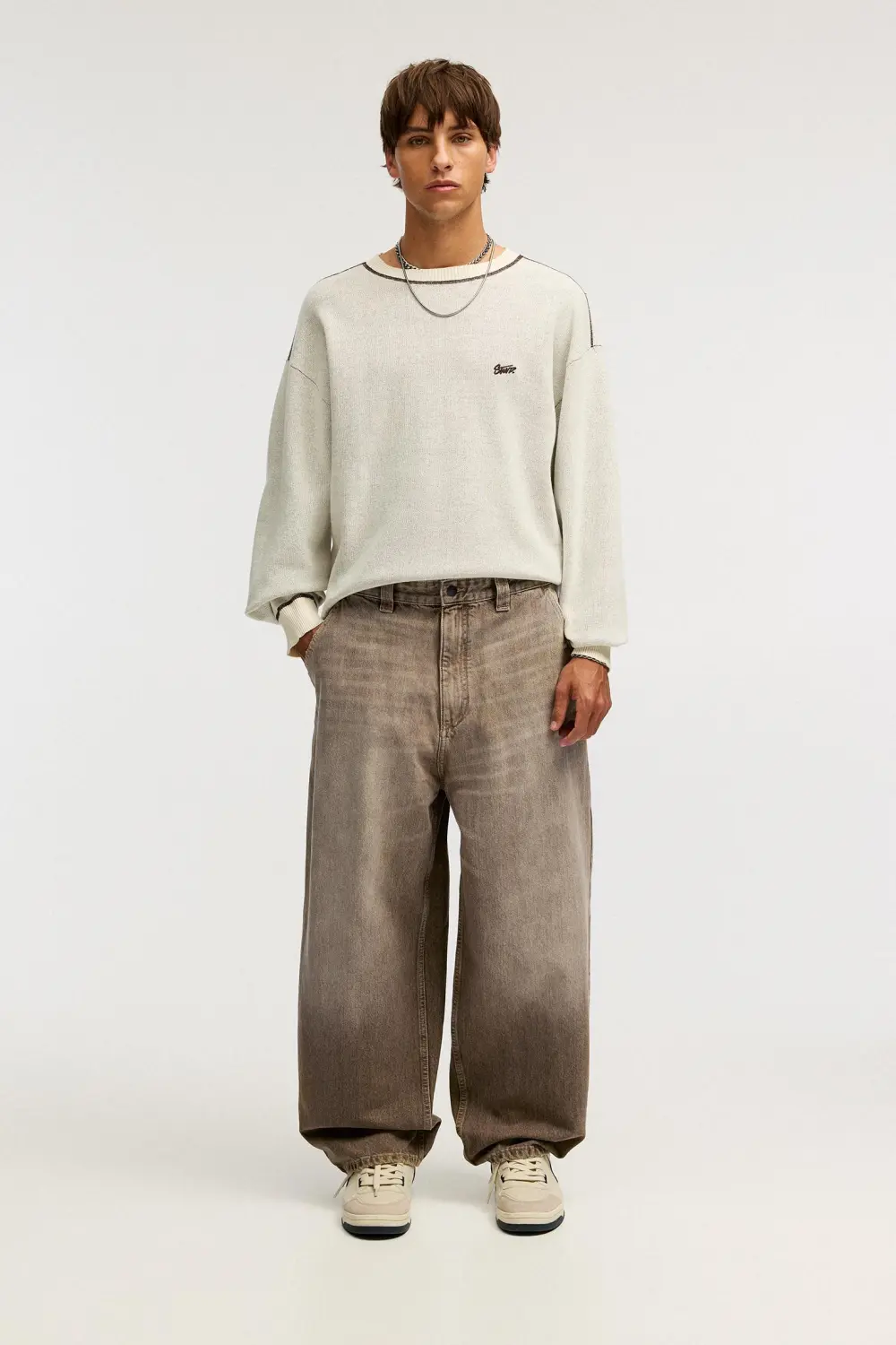 Brown skater jeans