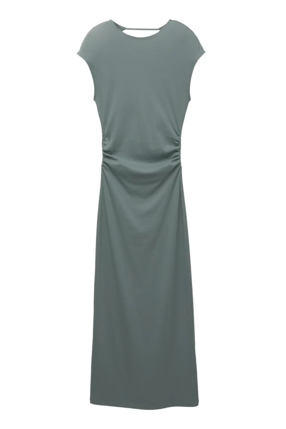 Vestido midi frunces