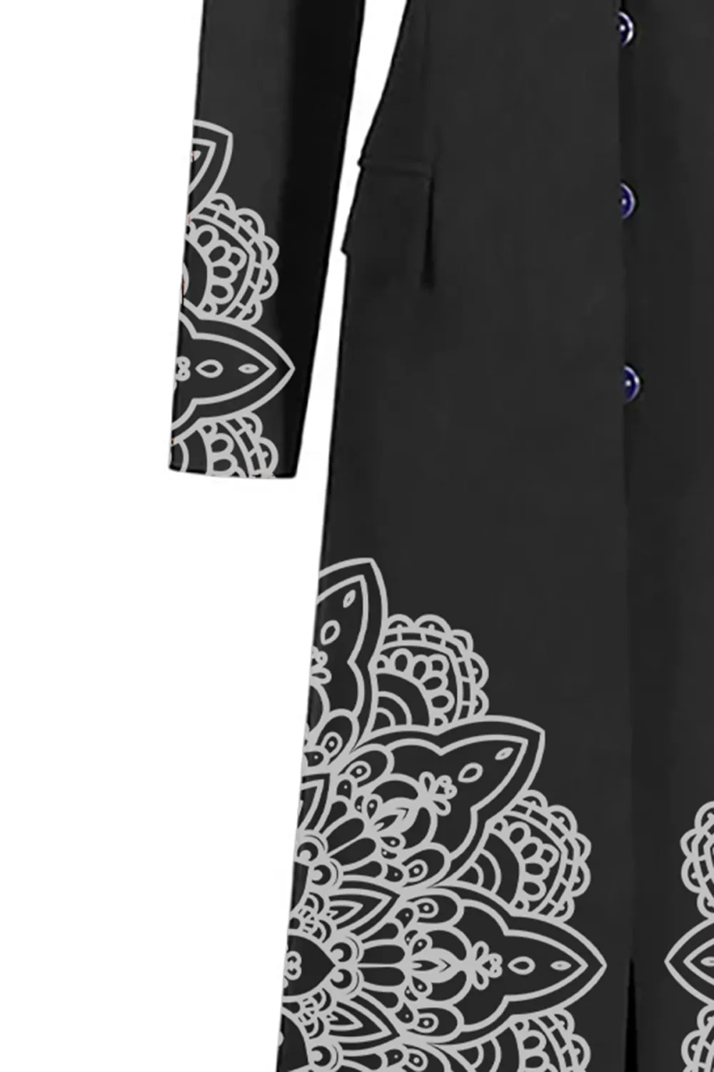 Smart Buckle Strap Shoulder Pad Cinch Waist Button Down Long Tailored Blazer