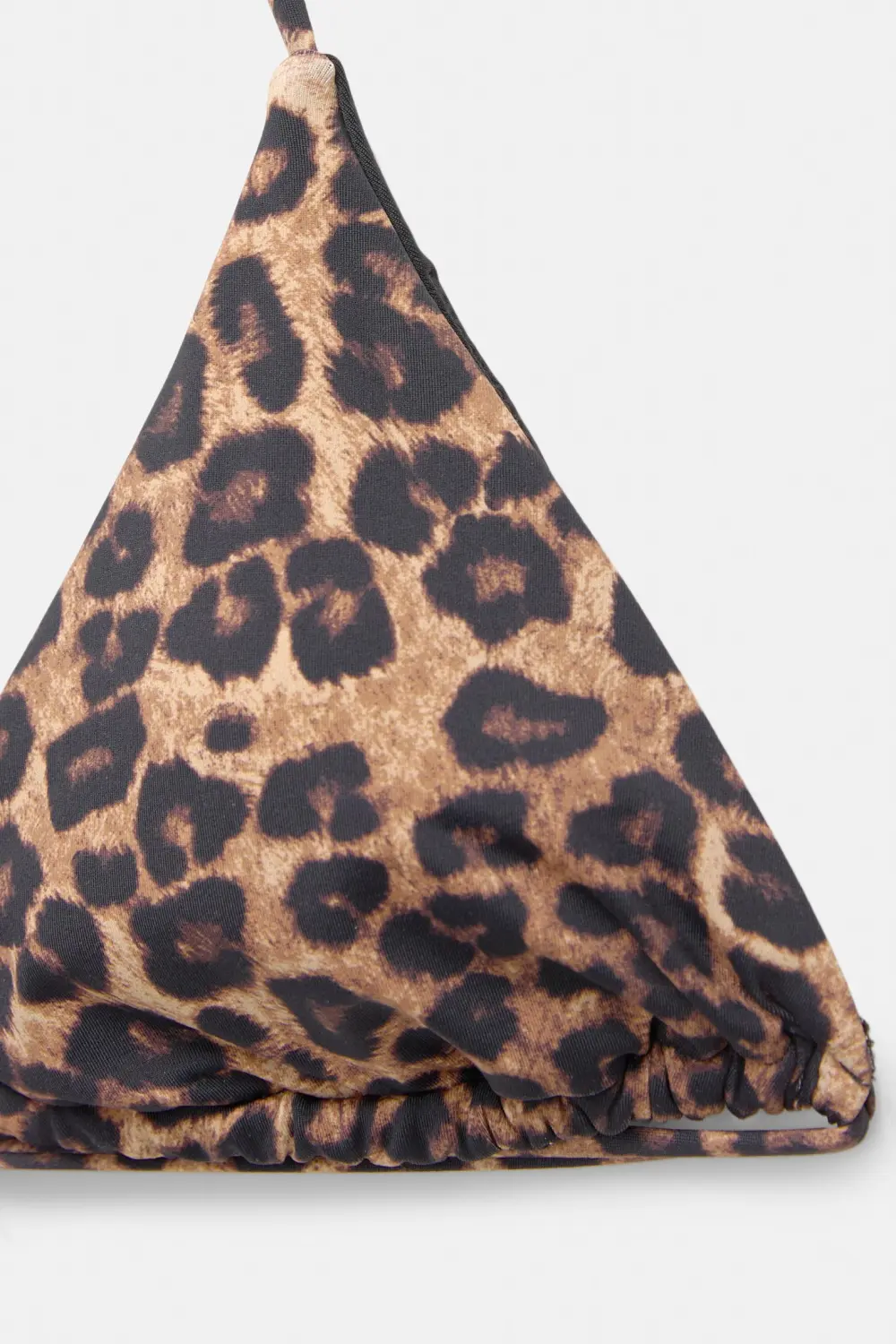 Leopard print triangle bikini top