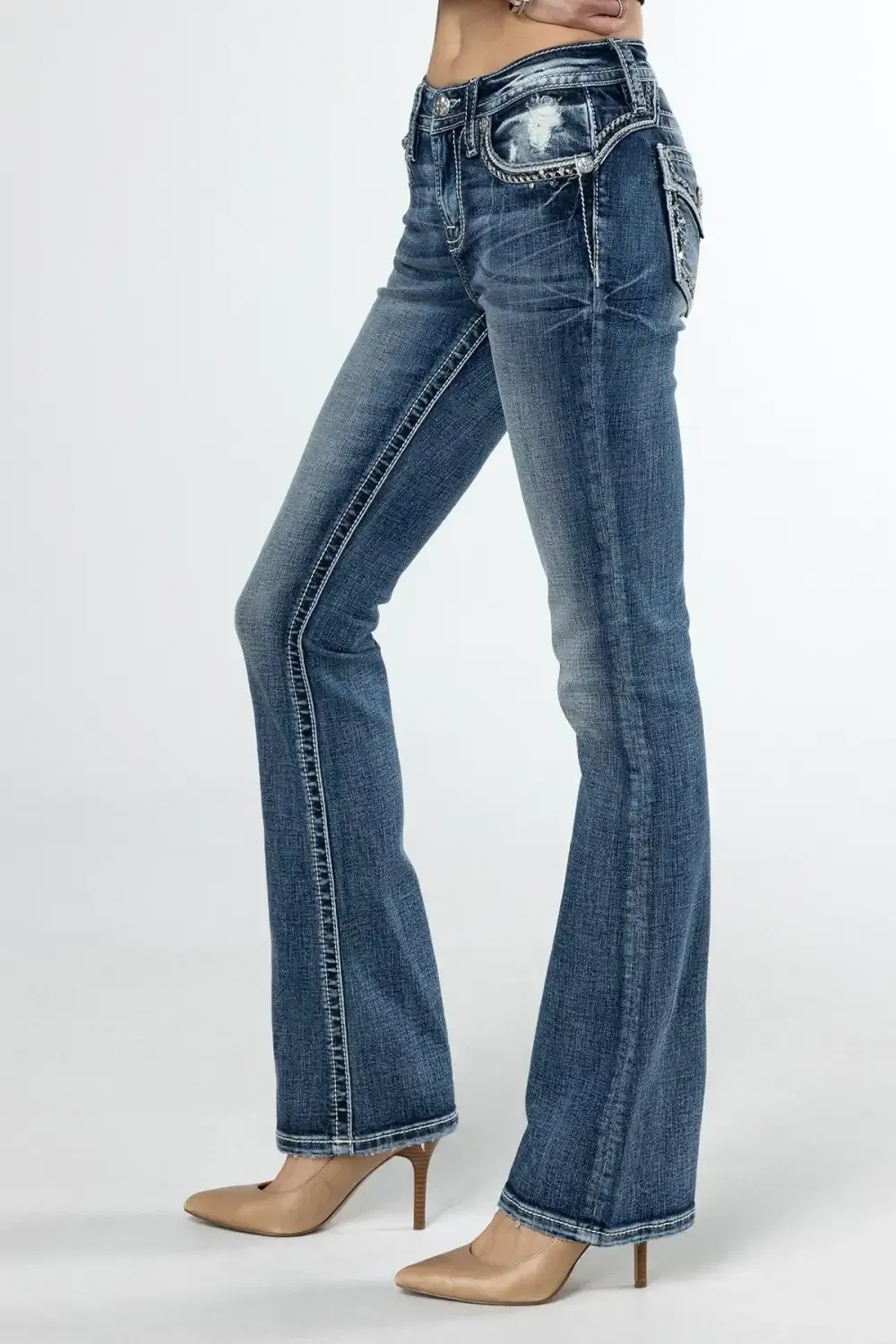 Looped In Sparkle Bootcut Jeans