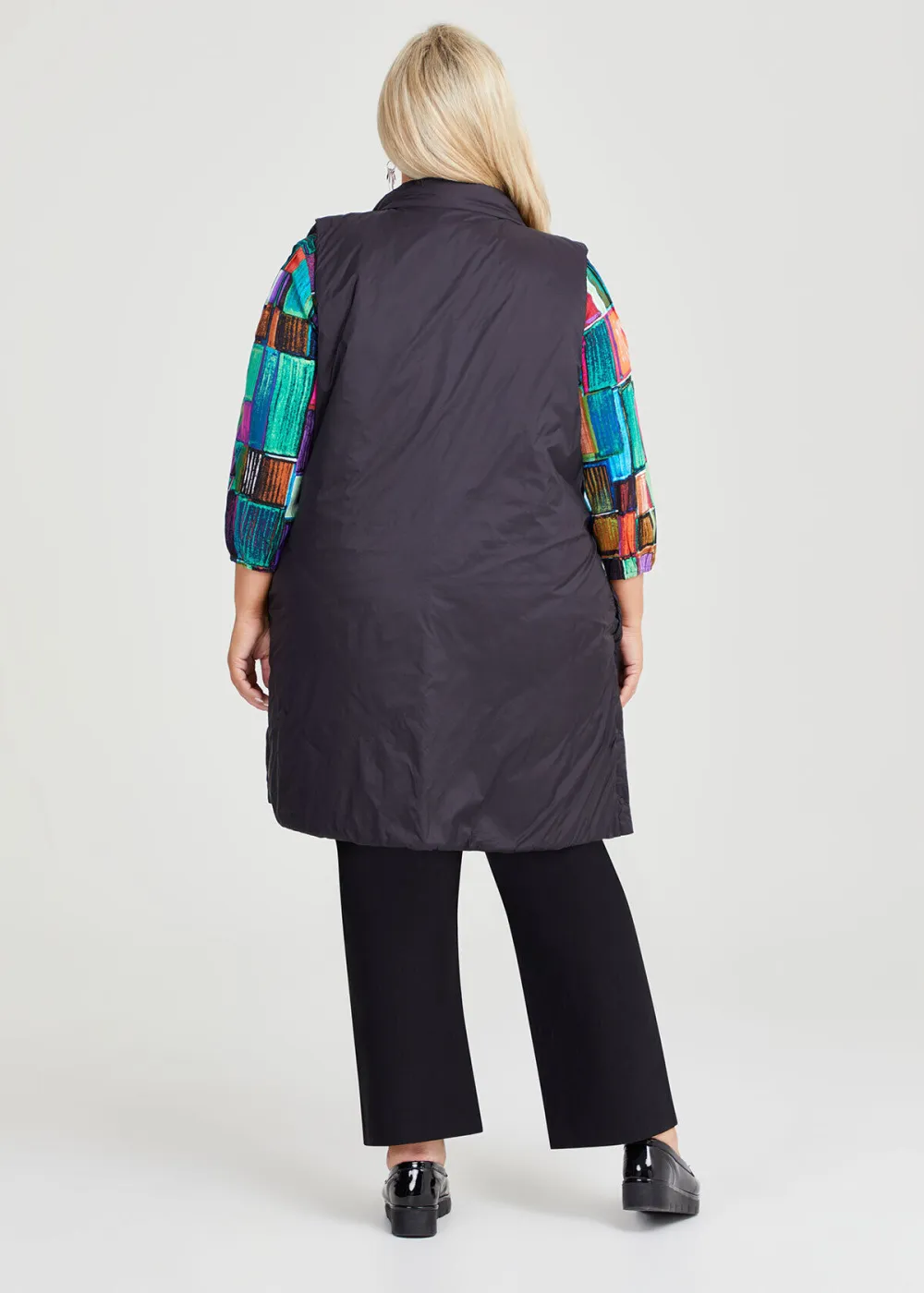 Longline Reversible Puffer Vest