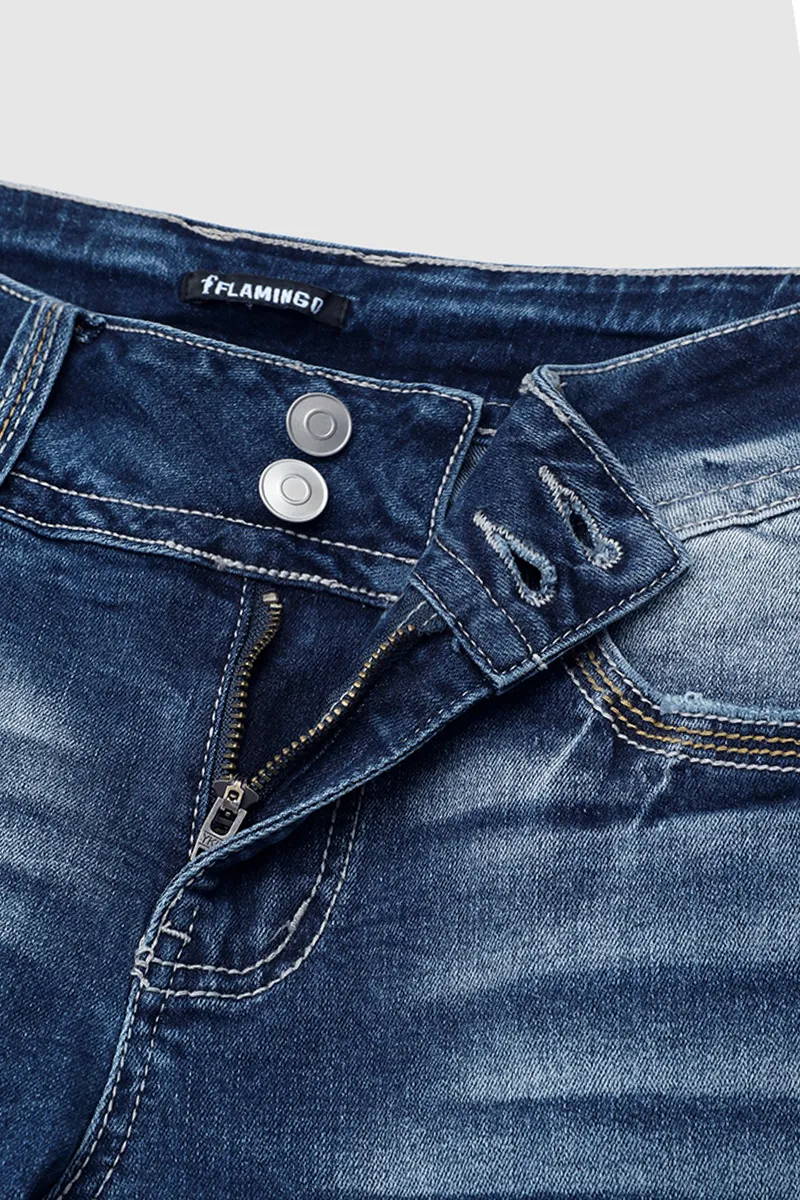90s Vintage Slant Pocket Mid Waist Straight Leg Jeans
