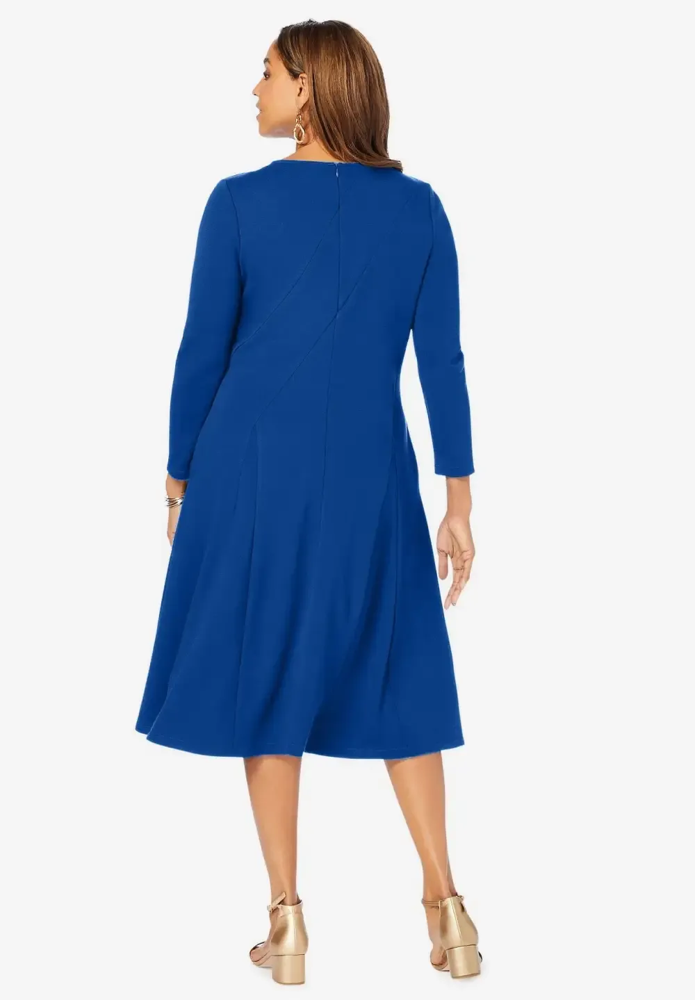 Long Sleeve Stretch Ponte Dress