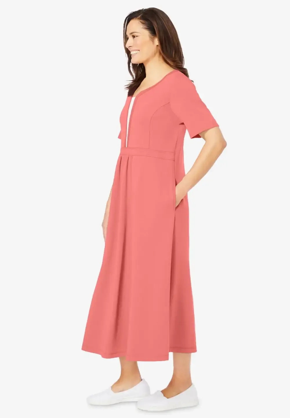 Layered Knit Empire Dress