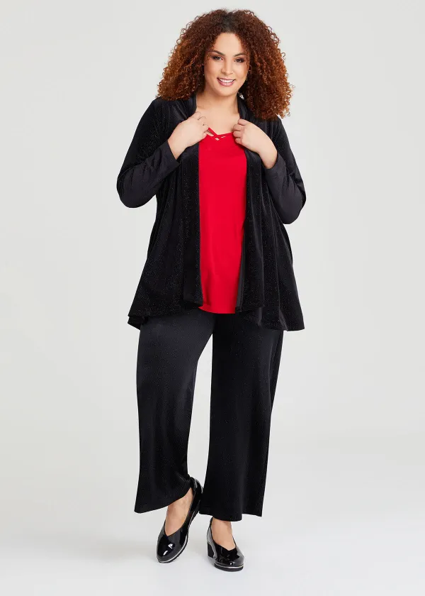 Lurex Stripe Velour Pants