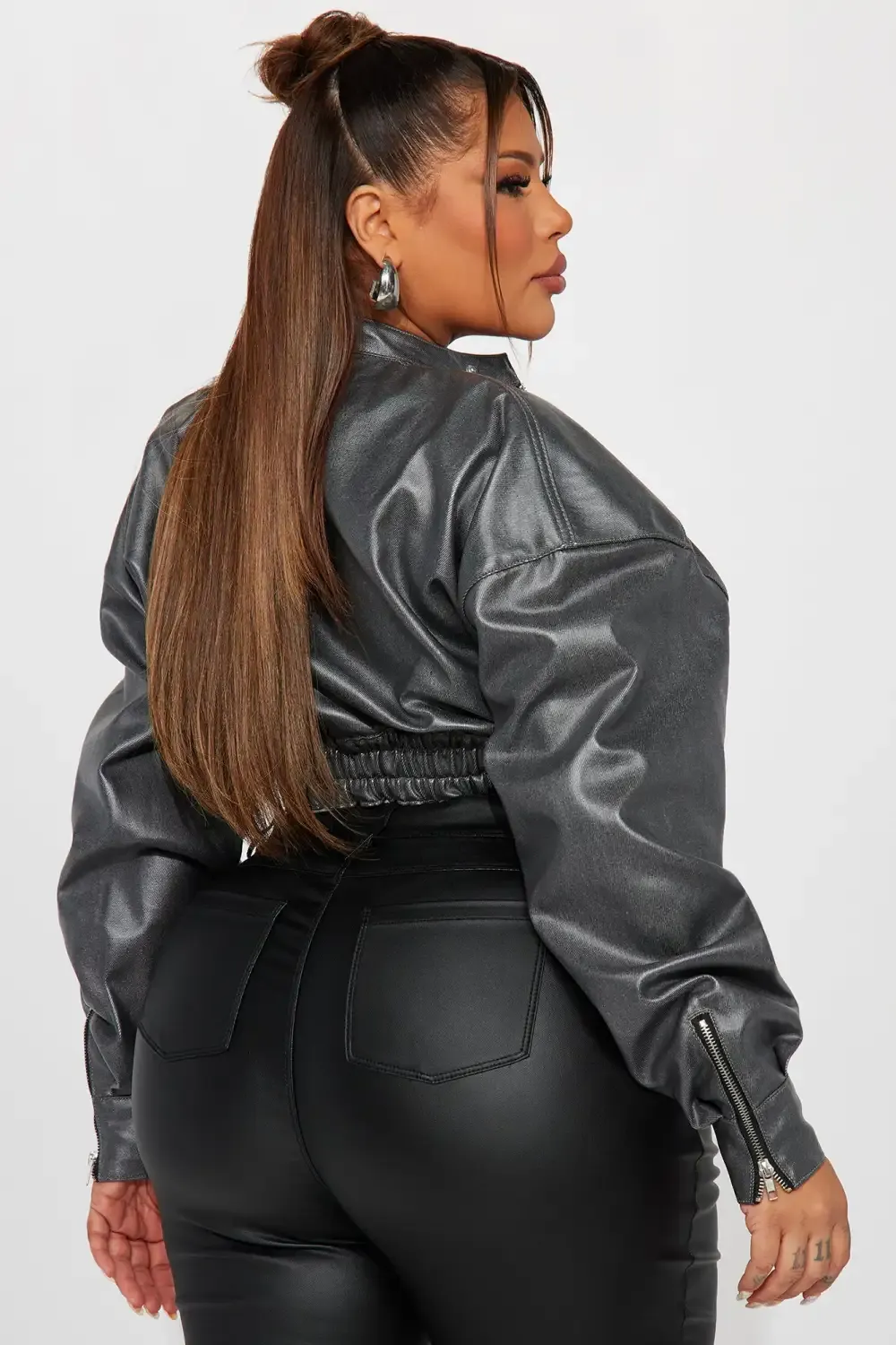 Smooth Ride Faux Leather Moto Jacket - Black