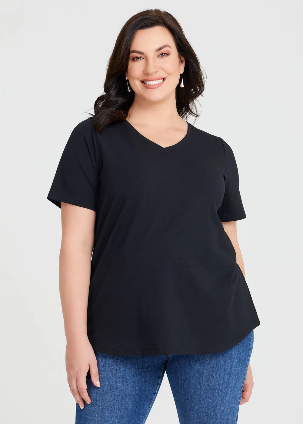 Australian Cotton V-neck T-Shirt