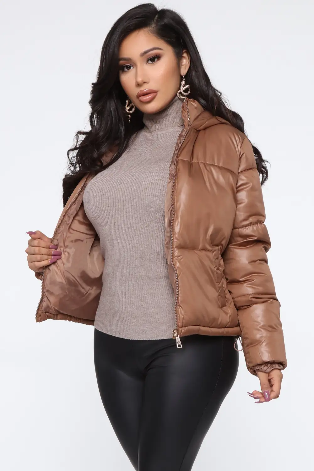 Don't Rain On My Puffer Jacket - Camel