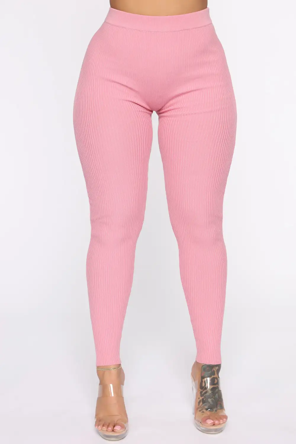 Wrong Way Sweater Pant Set - Pink