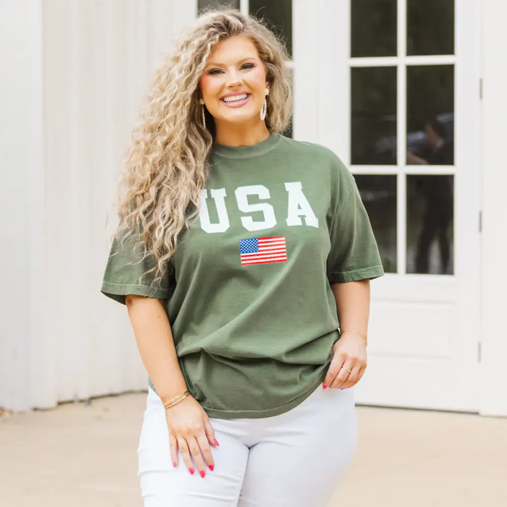 Comfort Colors: True American Spirit Tee, Moss