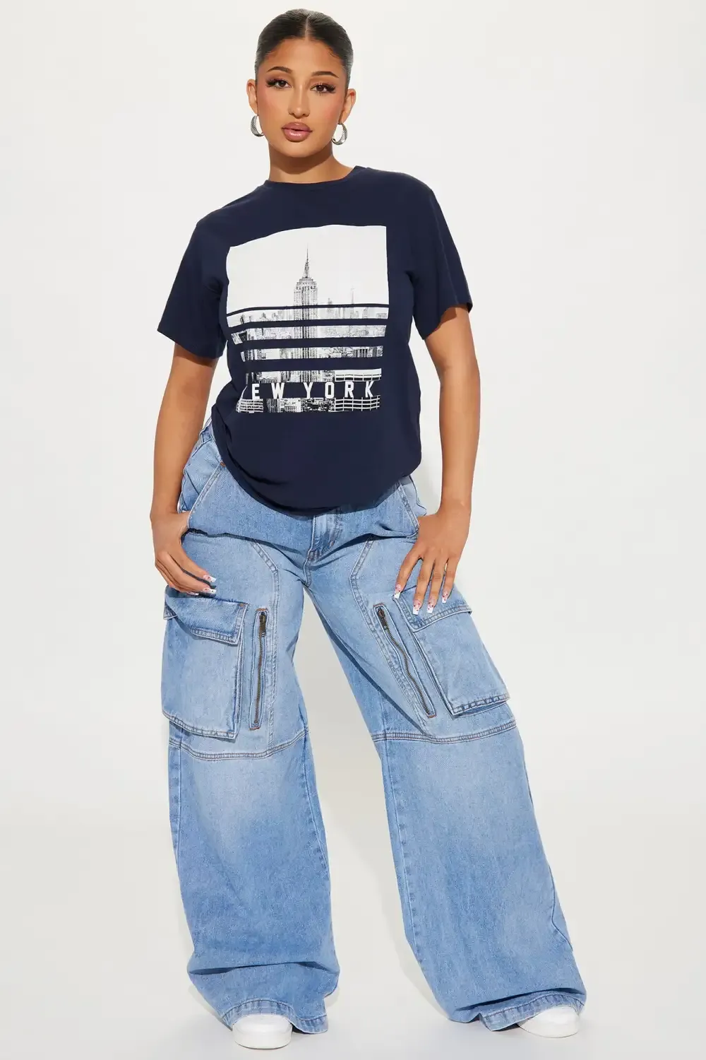 The Big City Short Sleeve Top - Navy