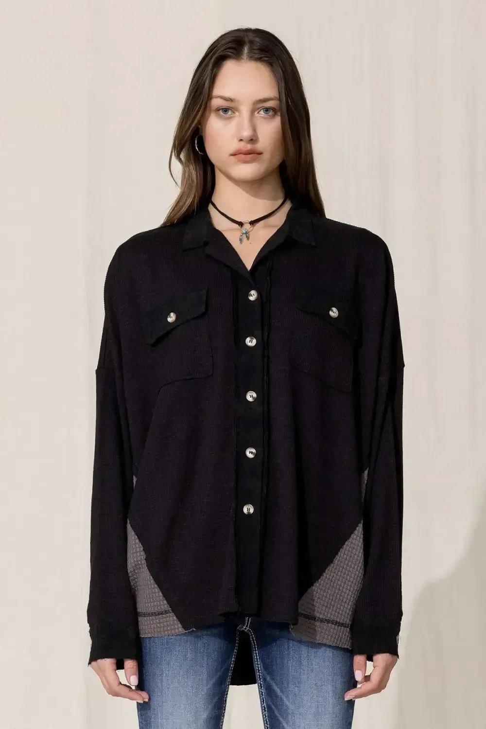 Knit Button Up Shirt