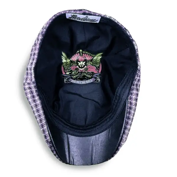 The Braveheart Boston Scally Cap - Thistle and Grey