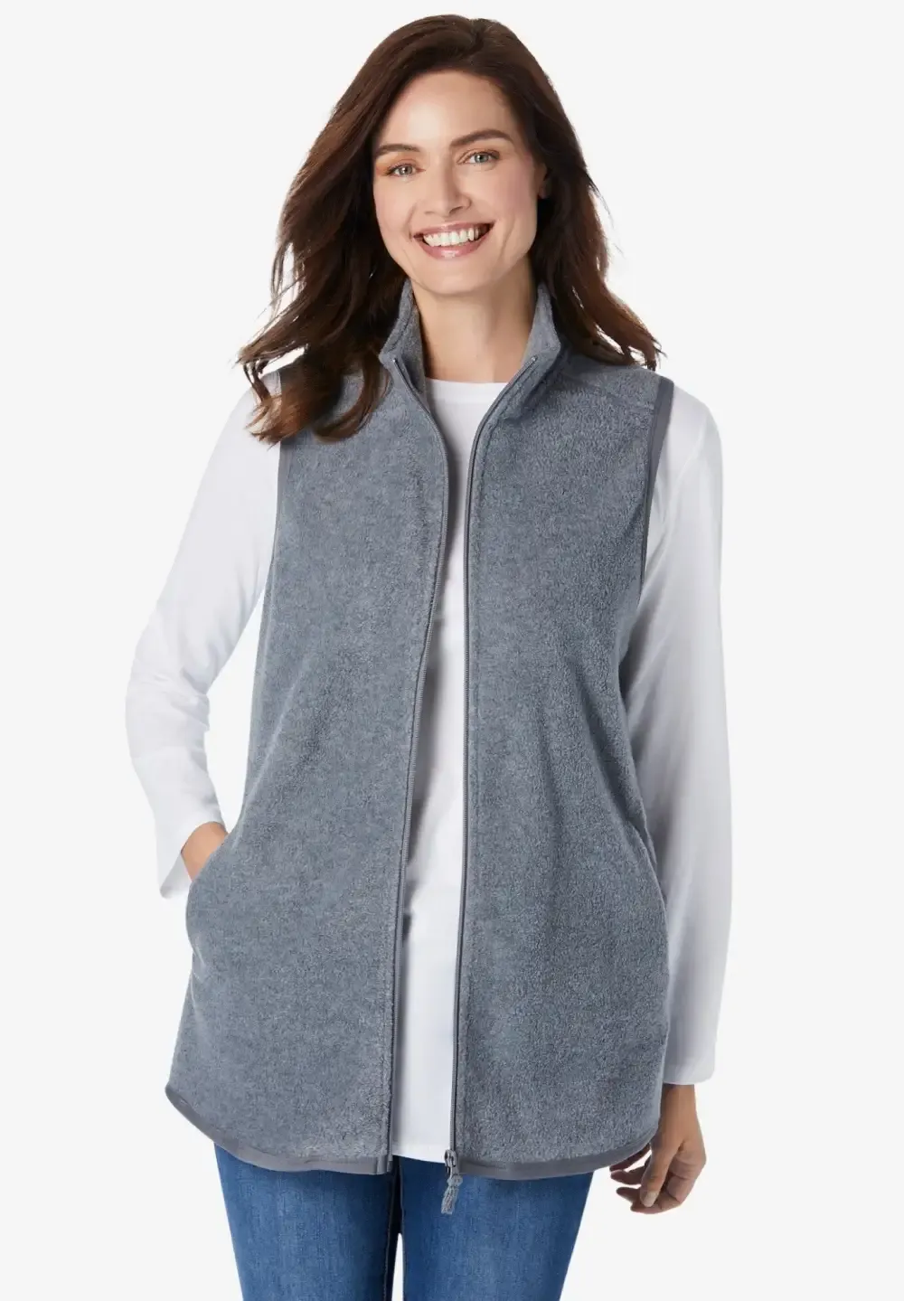 Zip-Front Microfleece Vest