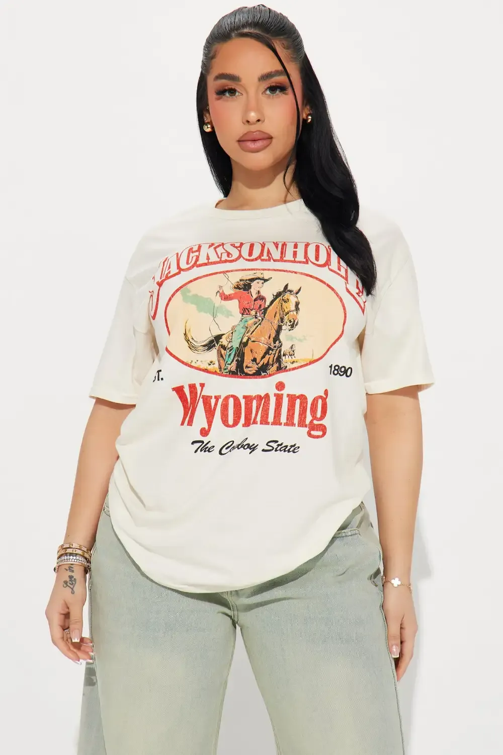 Jacksonhole Wyoming Graphic Tee - Sand