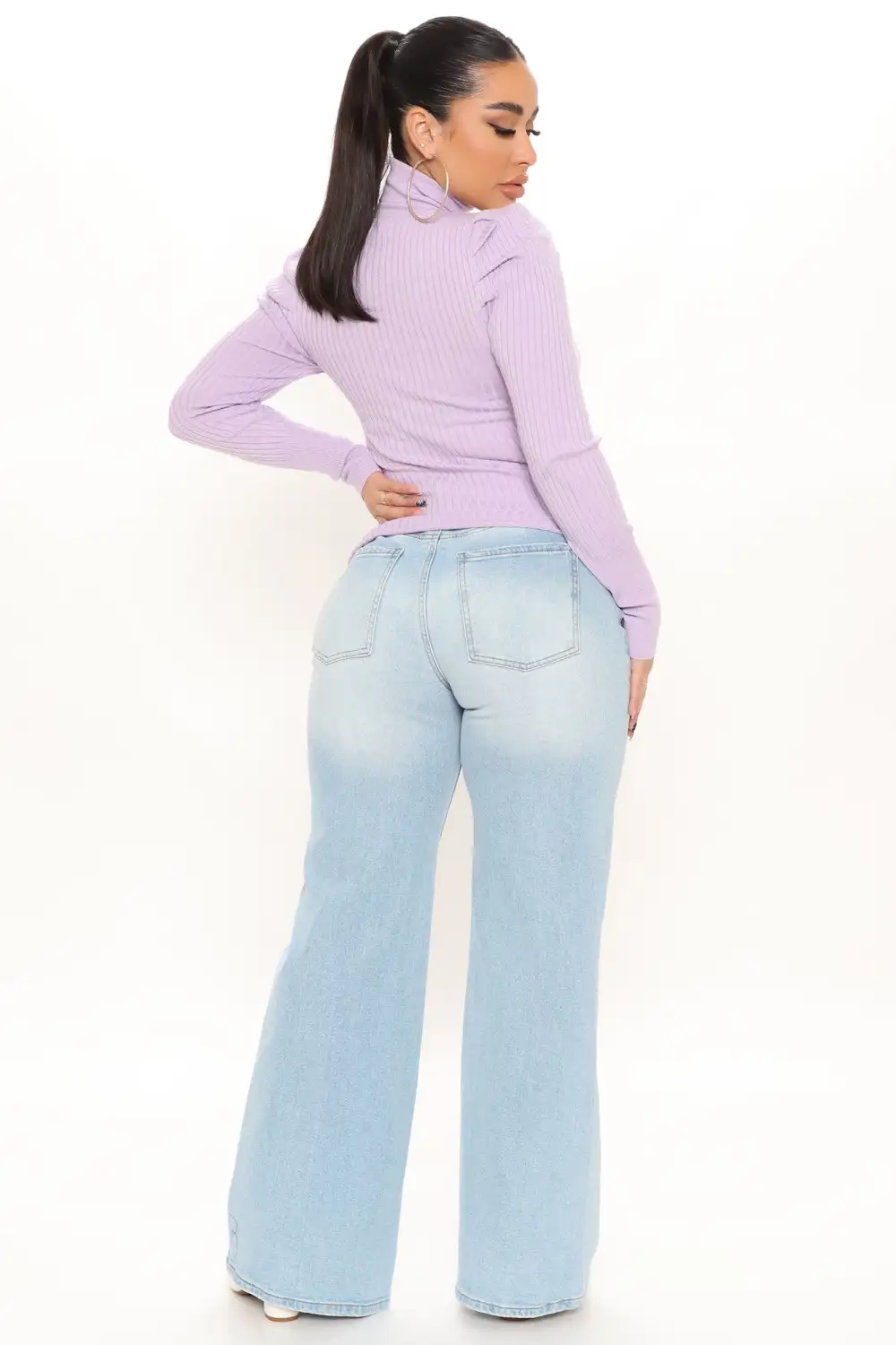 Get On With It Turtleneck Sweater - Lavender