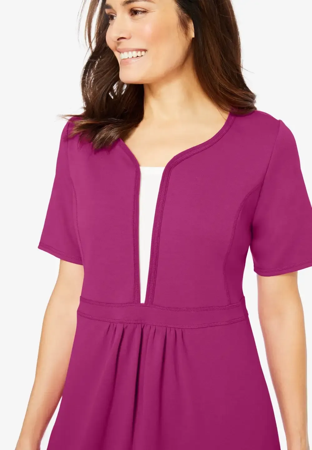 Layered Knit Empire Dress