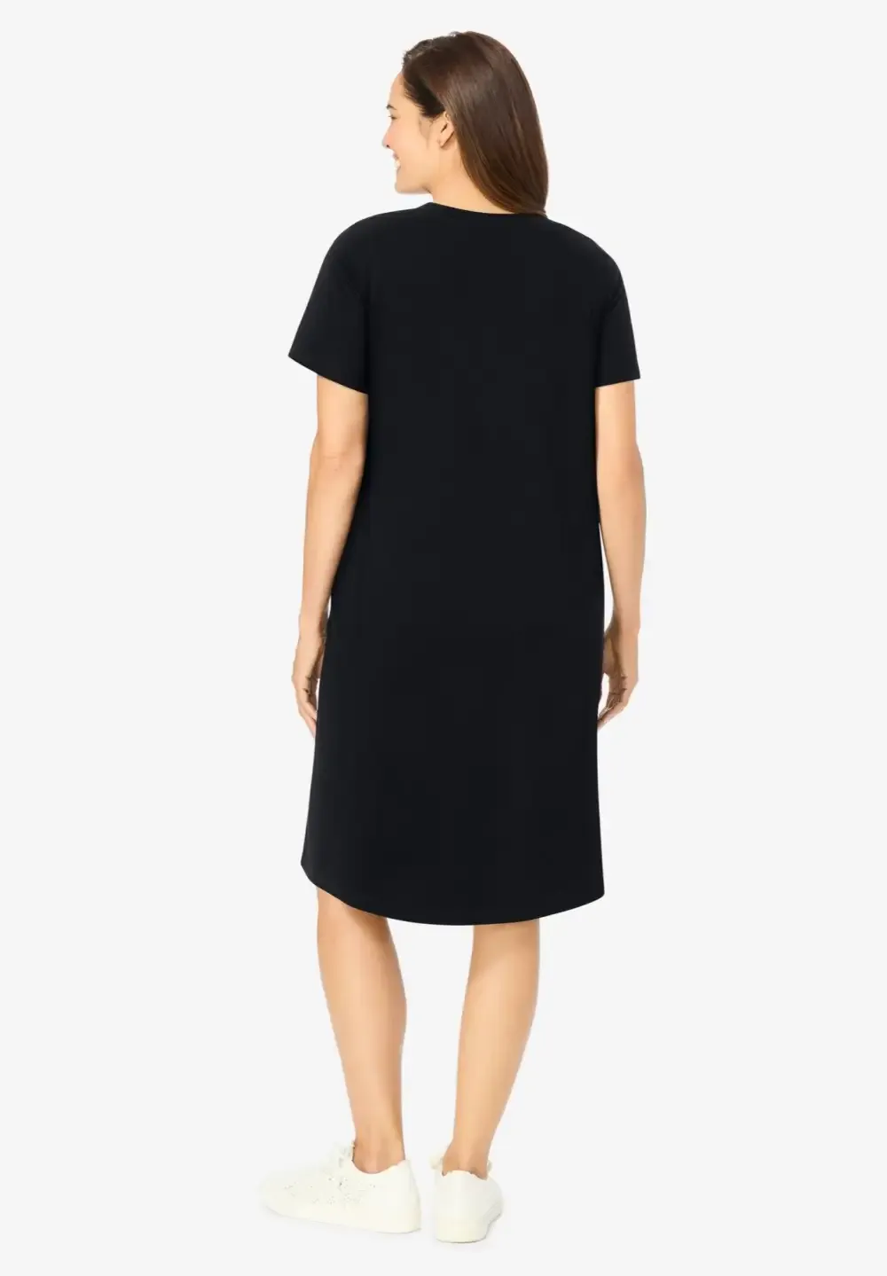 Perfect Short-Sleeve Crewneck Tee Dress