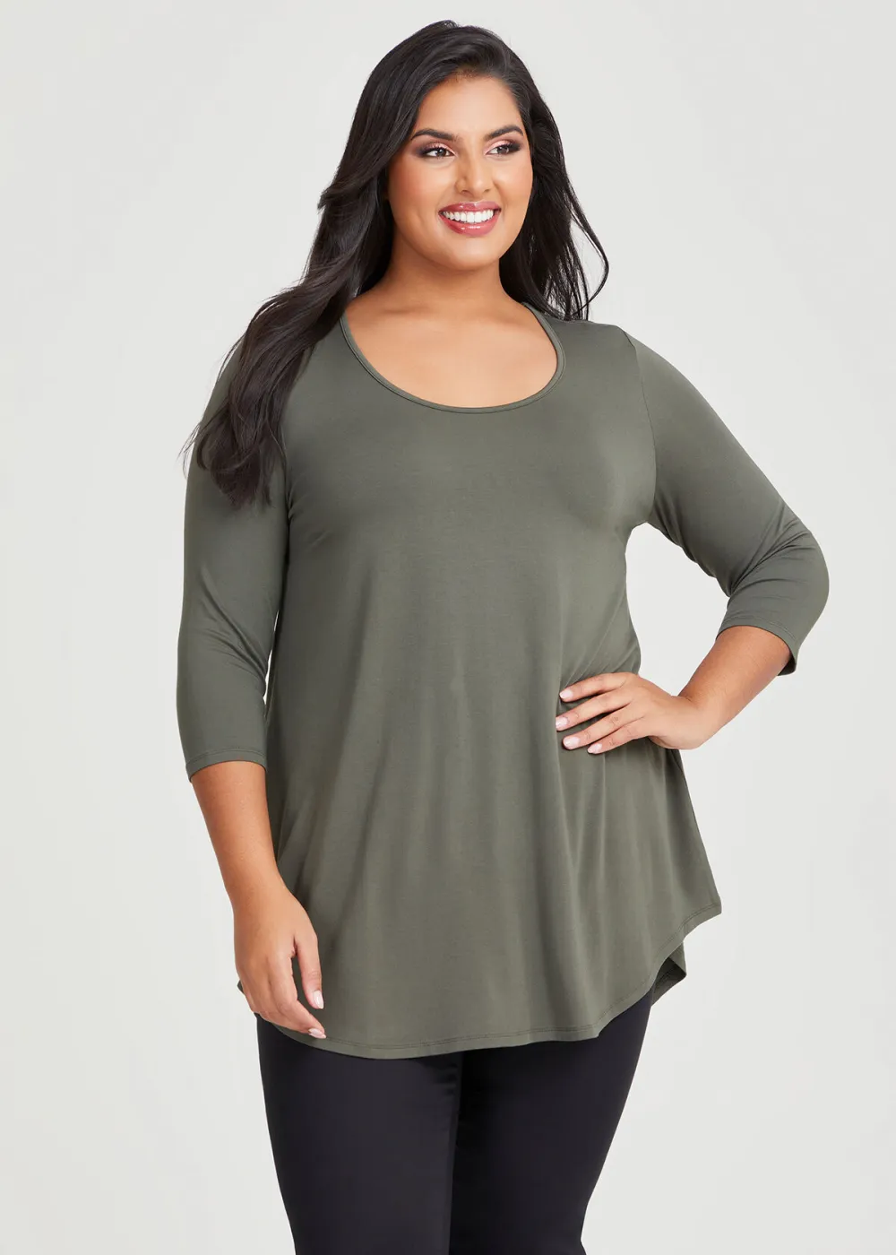 Bamboo Base 3/4 Sleeve Top