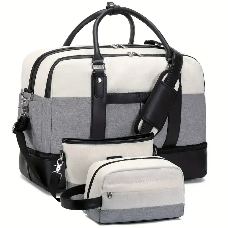 Large Capacity Travel Bag Set - Ultra-Lightweight, Smooth-Glide Zipper, Portable, Adjustable Detachable Strap - Unisex, Daily Commute, Weekend Getaway, Business Trip, Overnight Bag, Versatile Handbag