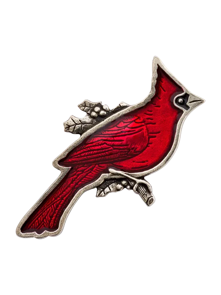 Red Cardinal Pewter Pin