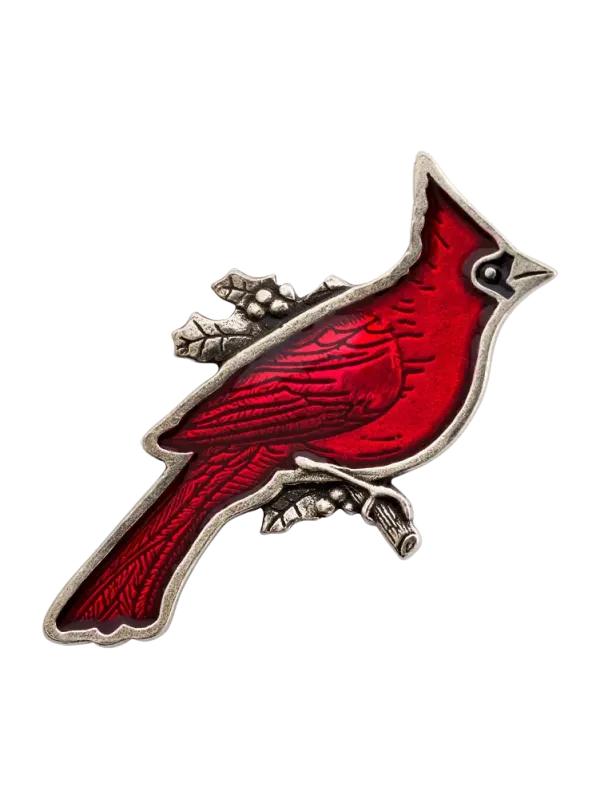 Red Cardinal Pewter Pin