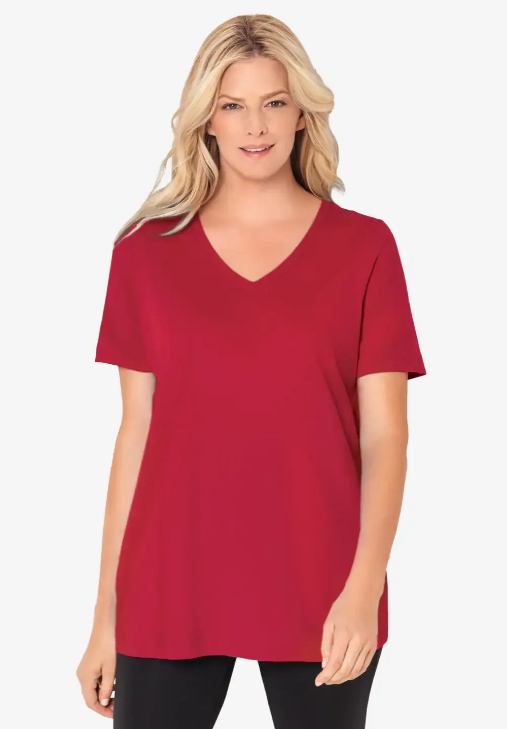Perfect Short-Sleeve V-Neck Tee