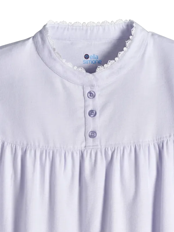 Ella Simone Victorian Ruffle Cotton Flannel Nightgown