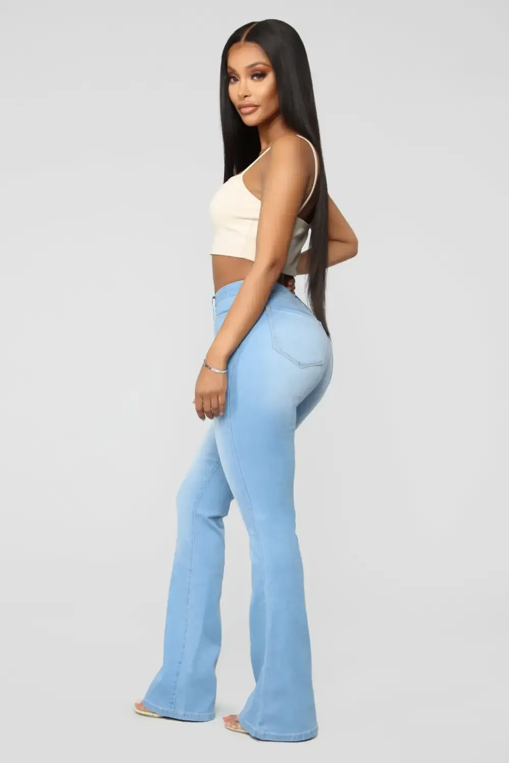 Jodie High Rise Flare Jeans - Light Blue Wash
