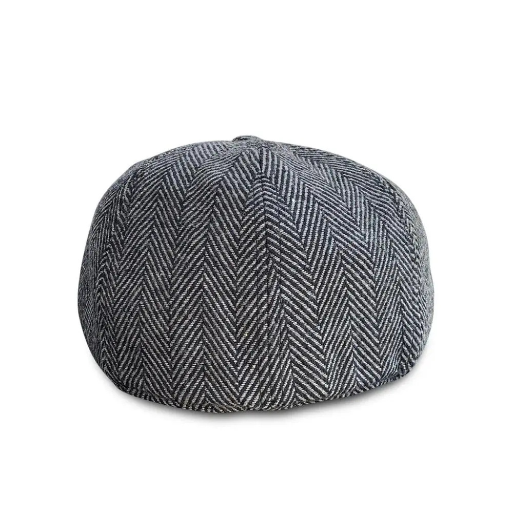 The Original 5-Panel Boston Scally Cap - Grey Herringbone