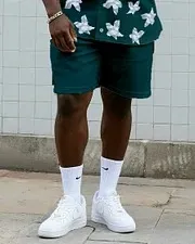 Big & Tall Men's Irregular Pentagram Floral Print Shirt and Shorts Suit