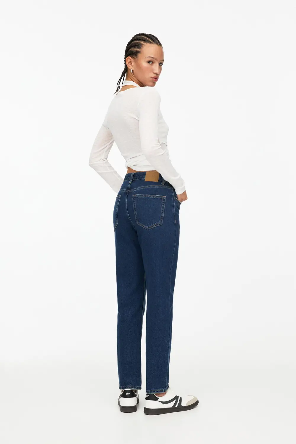 Jeans mom tiro alto