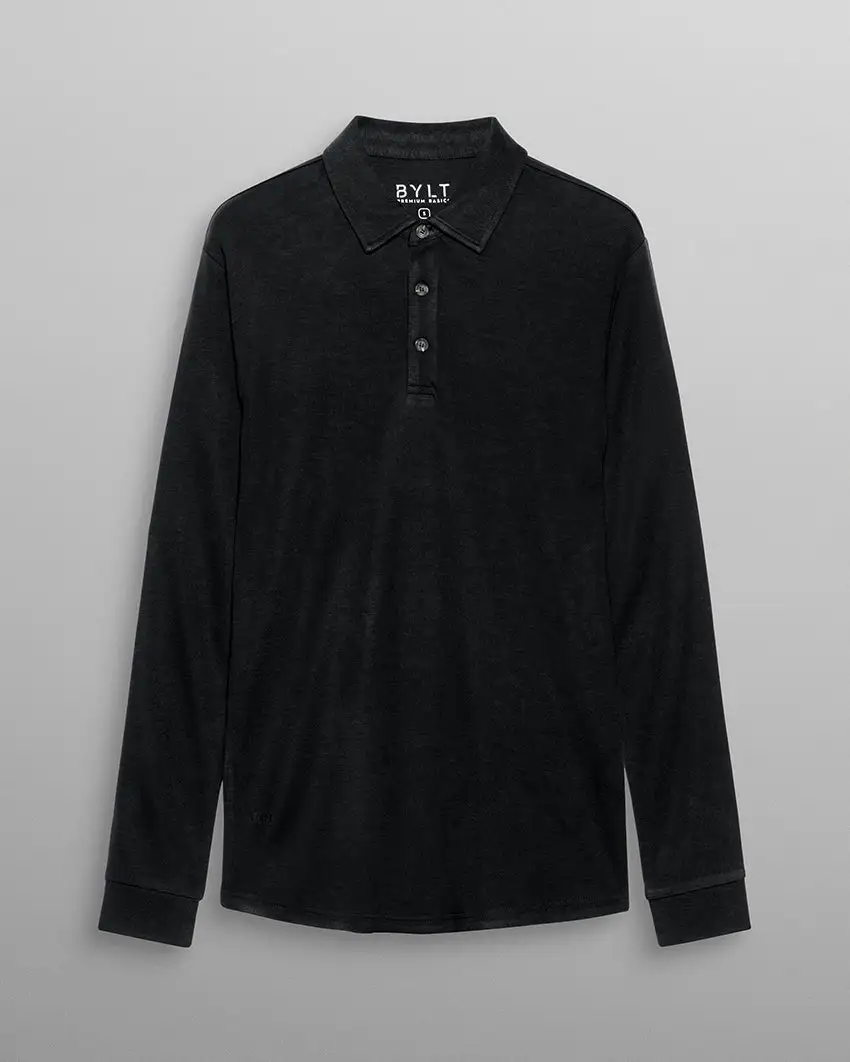 Comfort Wool Long Sleeve Polo