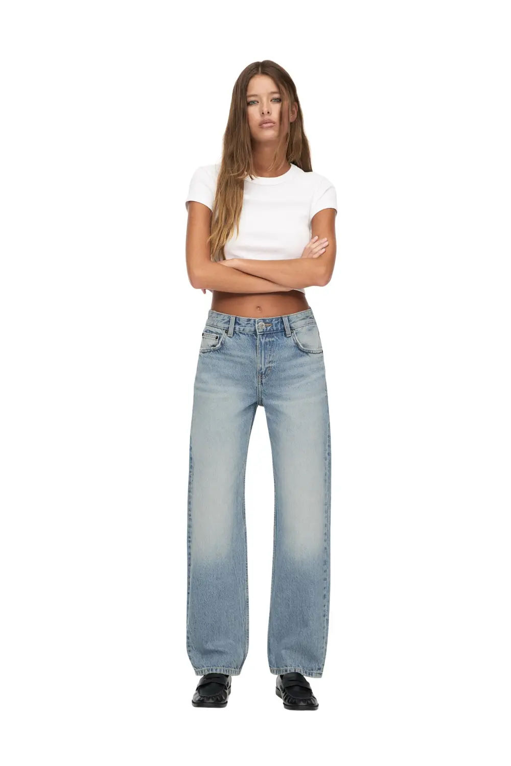 Jeans rectos tiro medio