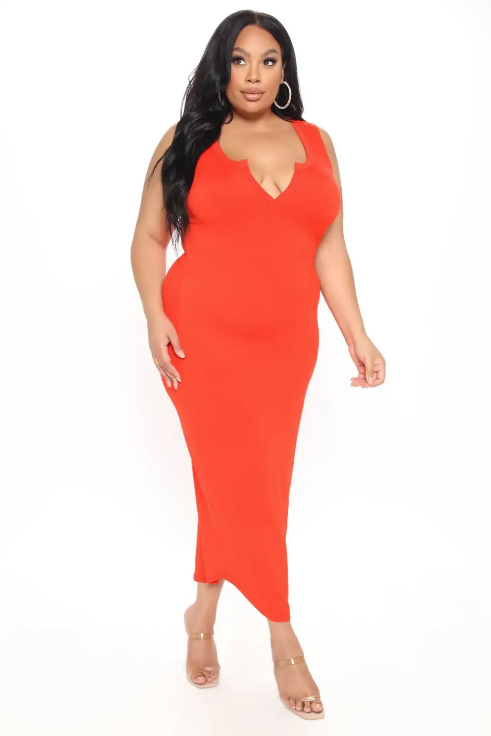 All You Need Midi Dress - Red