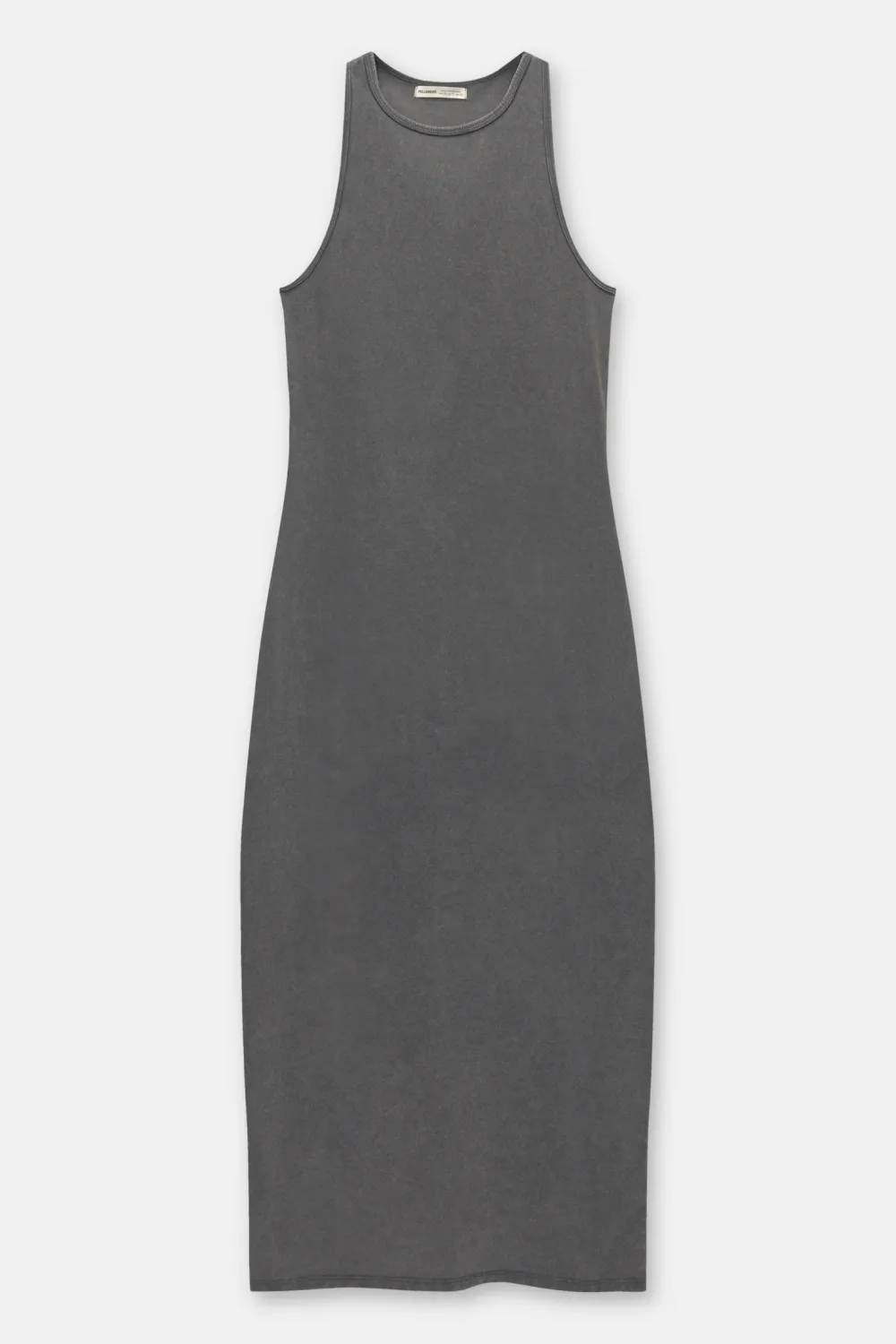 Vestido midi manga sisa halter