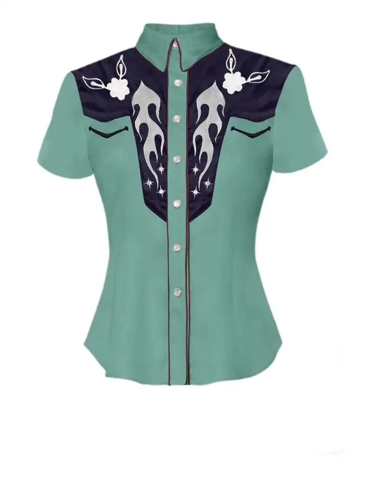 Women's Silvery Flame Elements Western Shirt