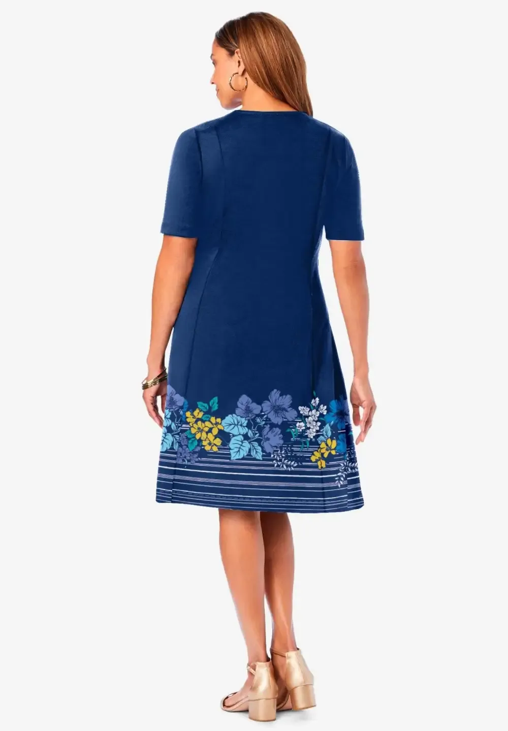 Stretch Ponte Flare Dress