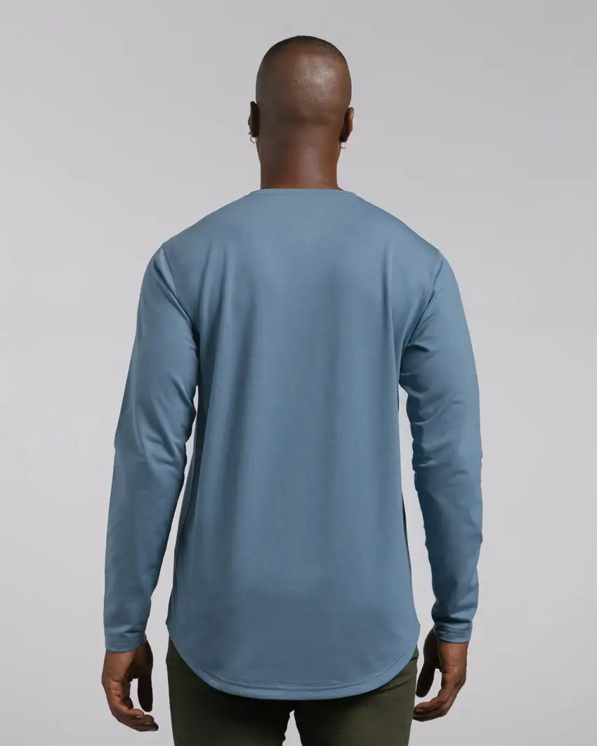 Henley Drop-Cut Long Sleeve: Bylt Signature