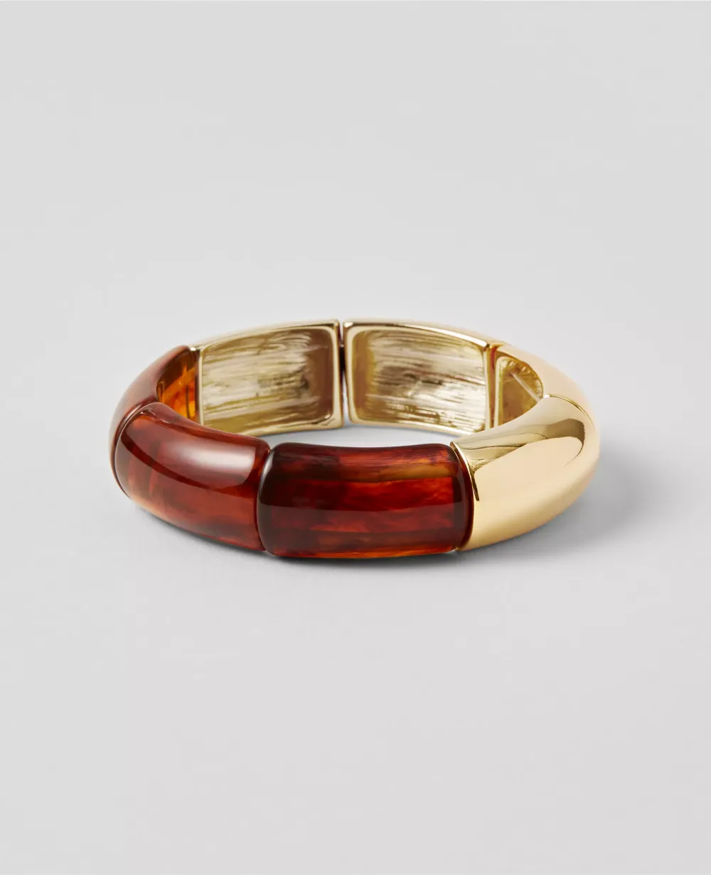 Metal Stone Stretch Bracelet