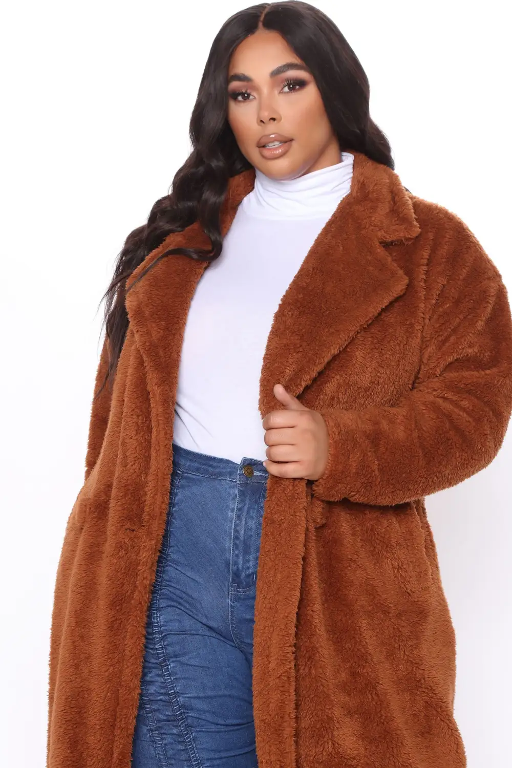 Cover Girl Teddy Coat - Brown