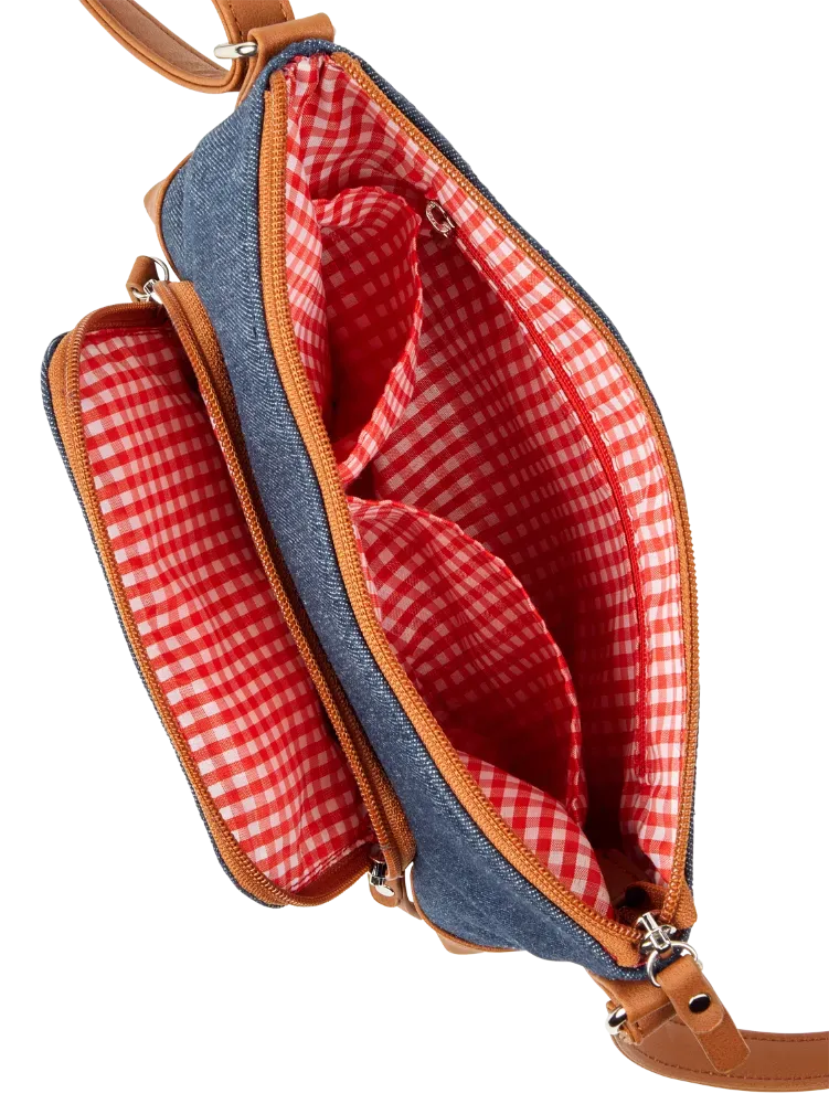 Country Denim Pocket Crossbody Bag