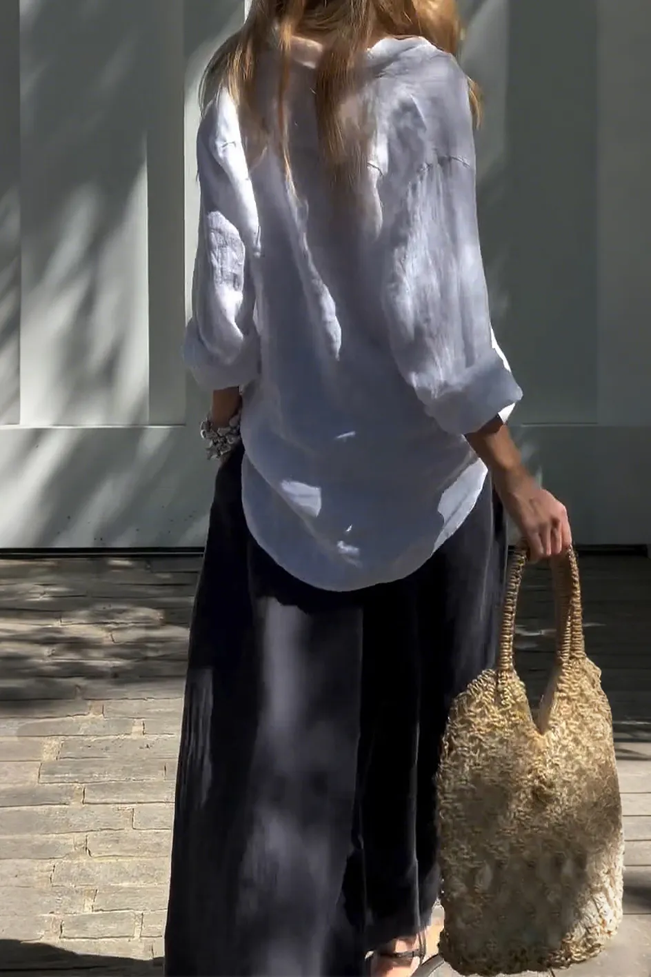 Women'S Casual Cotton And Linen Top And Pants Two-Piece Set