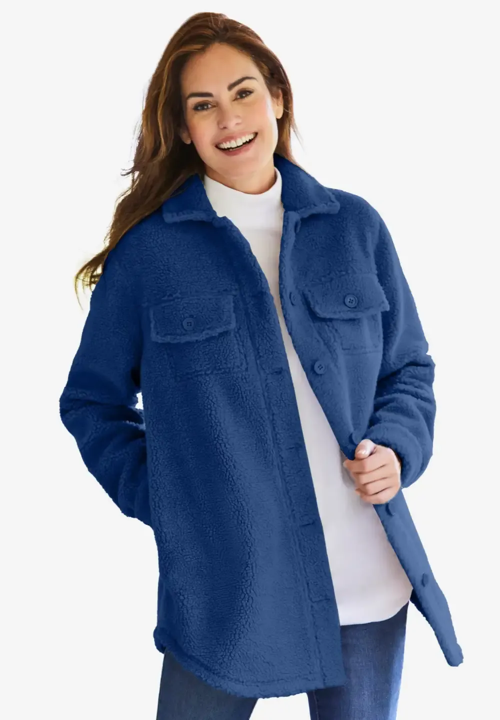 Berber Button-Front Jacket