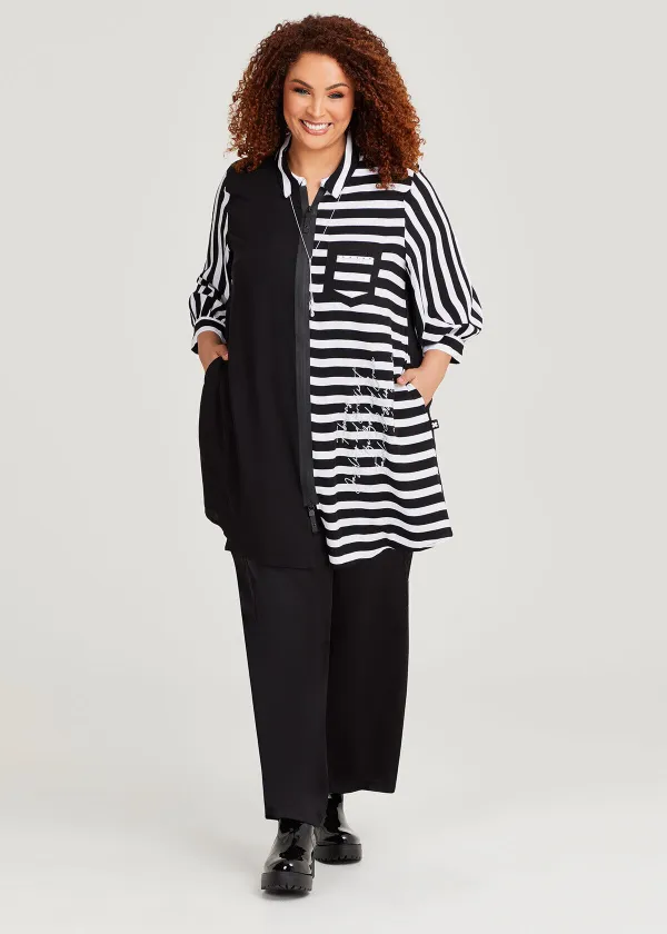 Bamboo Bridie Spliced Stripe Shirt
